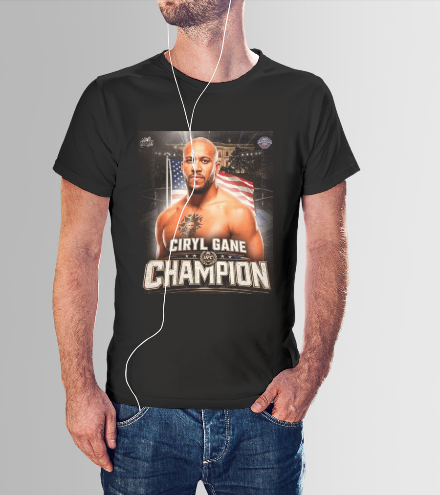 Ciryl Gane Champion UFC American Pride T-Shirt