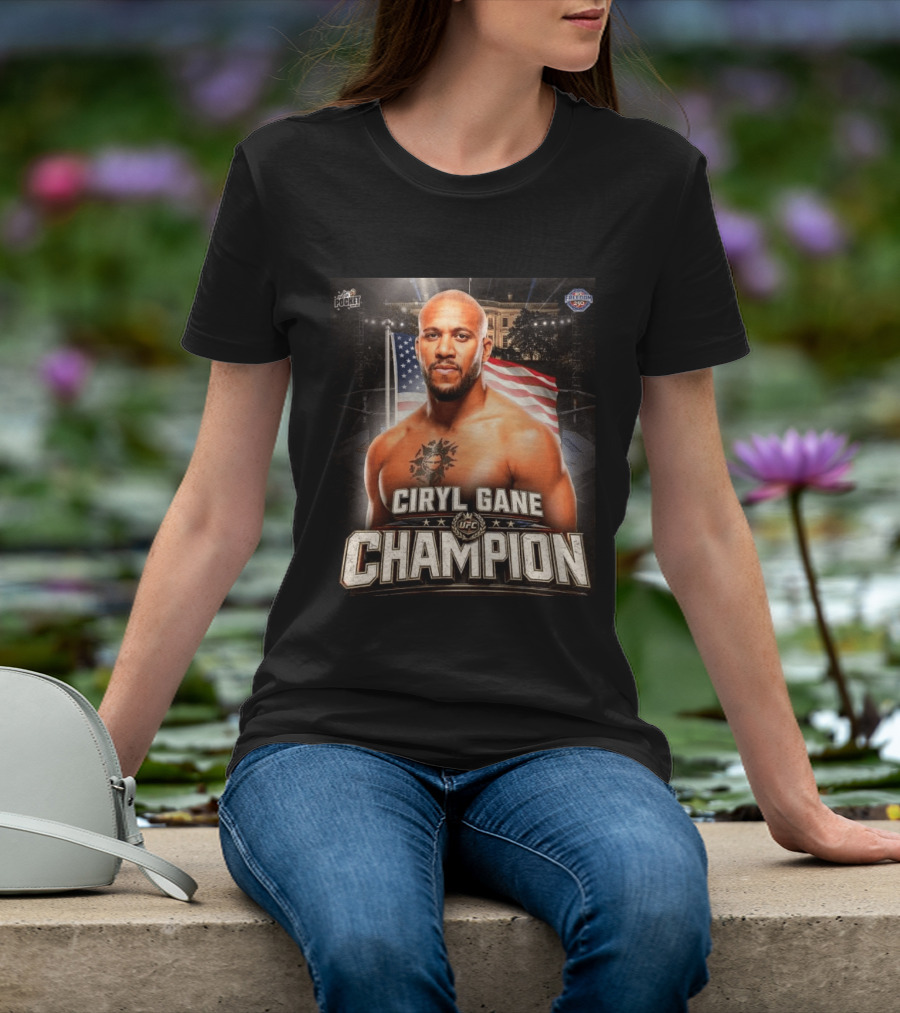 Ciryl Gane Champion UFC American Pride T-Shirt