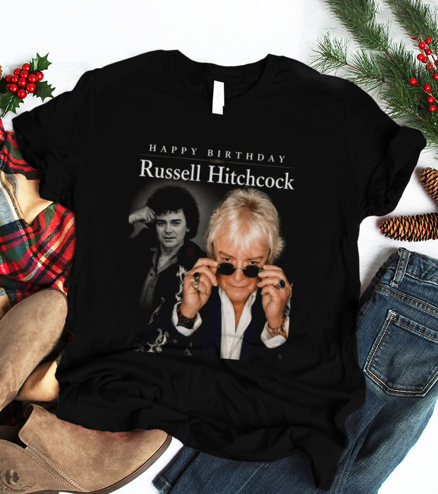Happy Birthday Russell Hitchcock Iconic Music Celebration T-Shirt