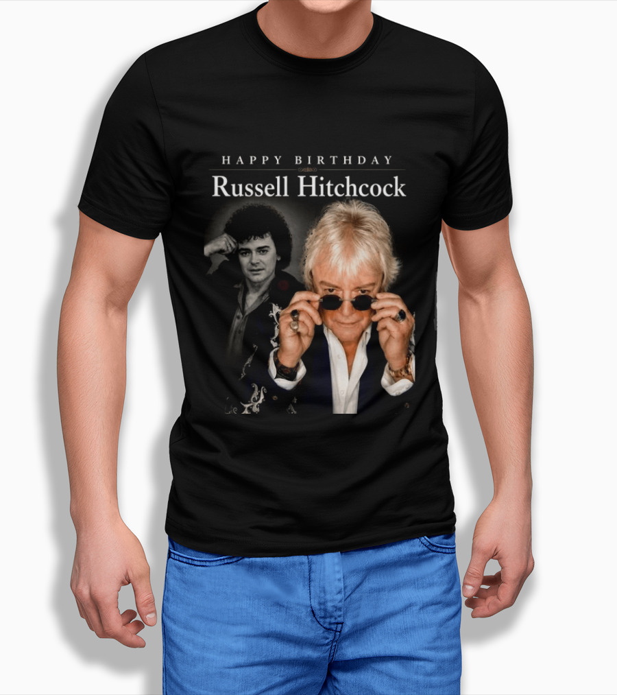 Happy Birthday Russell Hitchcock Iconic Music Celebration T-Shirt