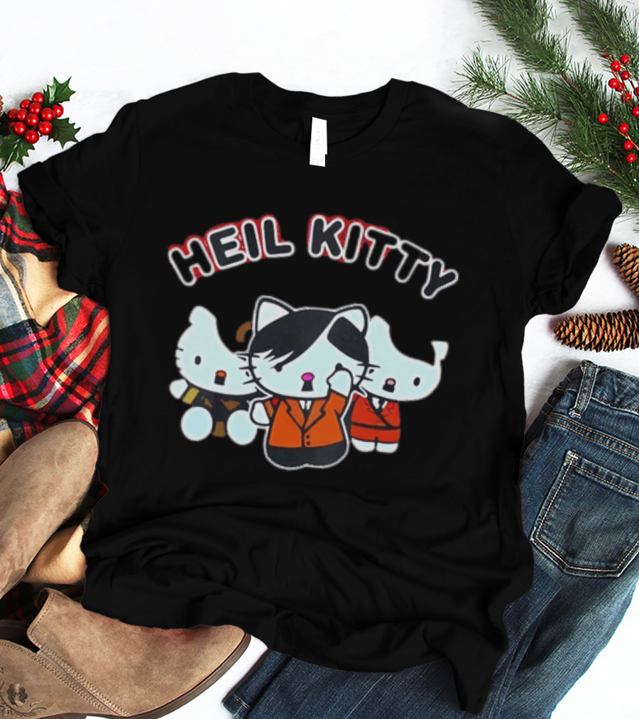 Heil Kitty Hitler Characters T-Shirt