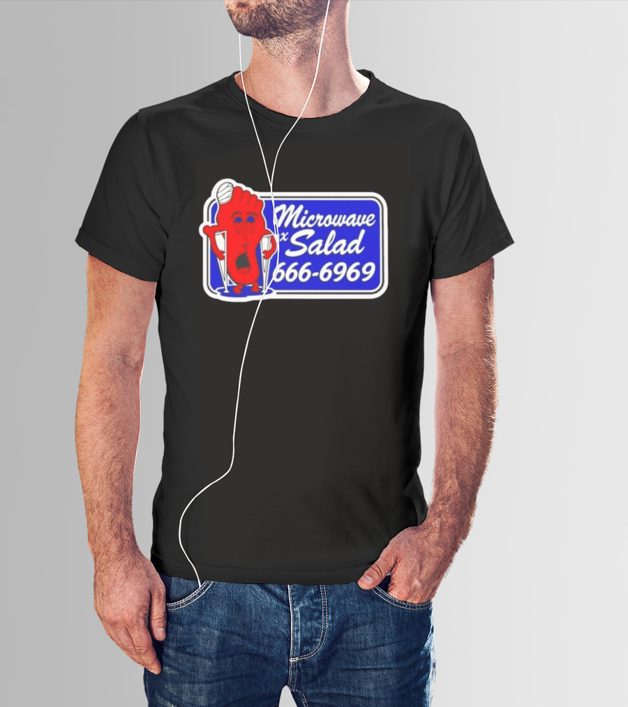 Microwave X Salad 666 6969 Red Foot With Crutches T-Shirt