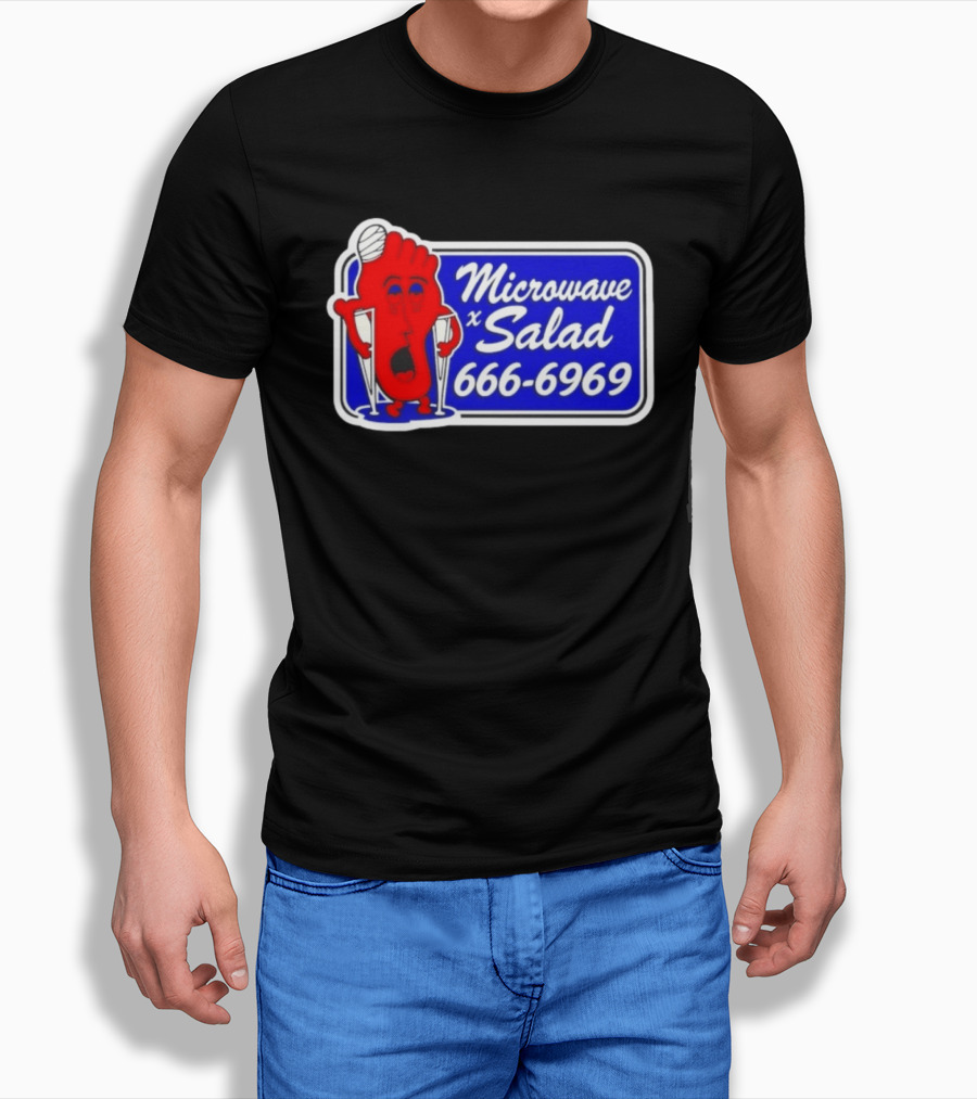 Microwave X Salad 666 6969 Red Foot With Crutches T-Shirt
