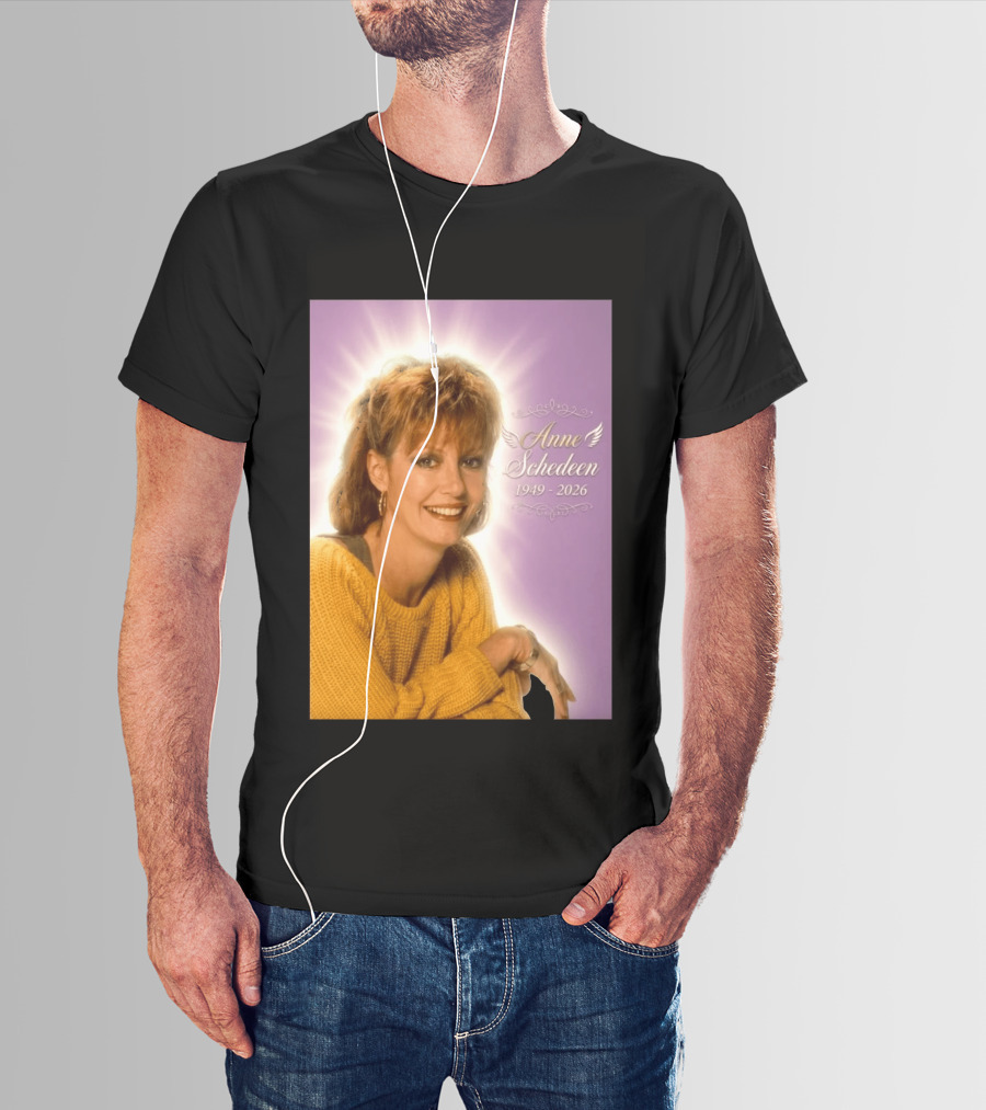 Anne Schedeen 1949 2026 Memorial Image With Angel Wings T-Shirt