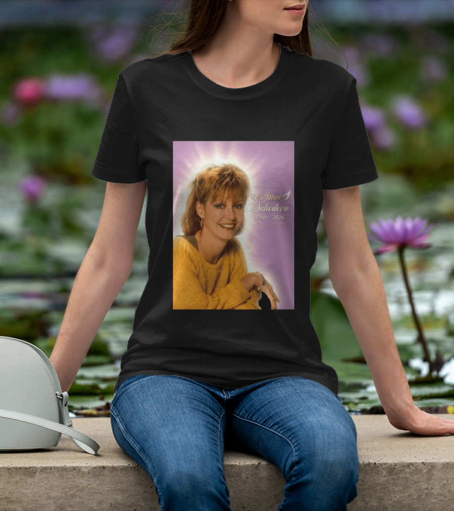 Anne Schedeen 1949 2026 Memorial Image With Angel Wings T-Shirt