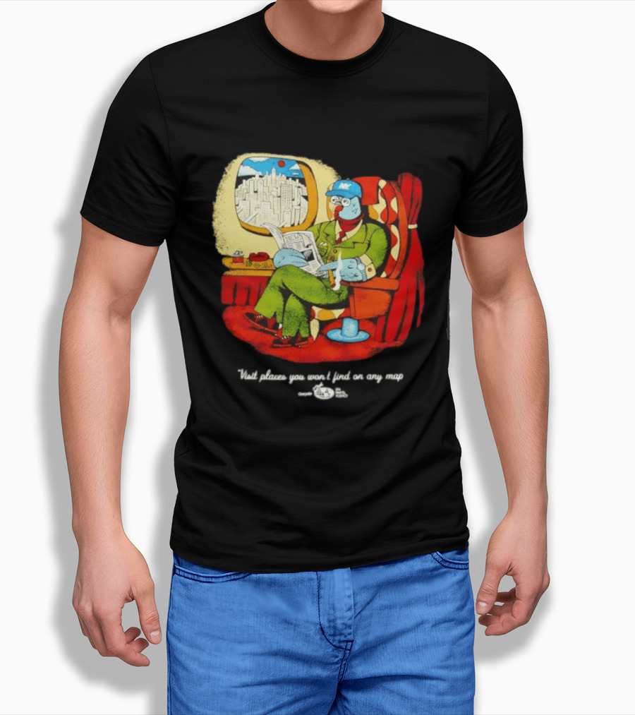 The Travel Agency Mile High Flyer Bird NY Visit Places You Won't Find On Any Map T-Shirt