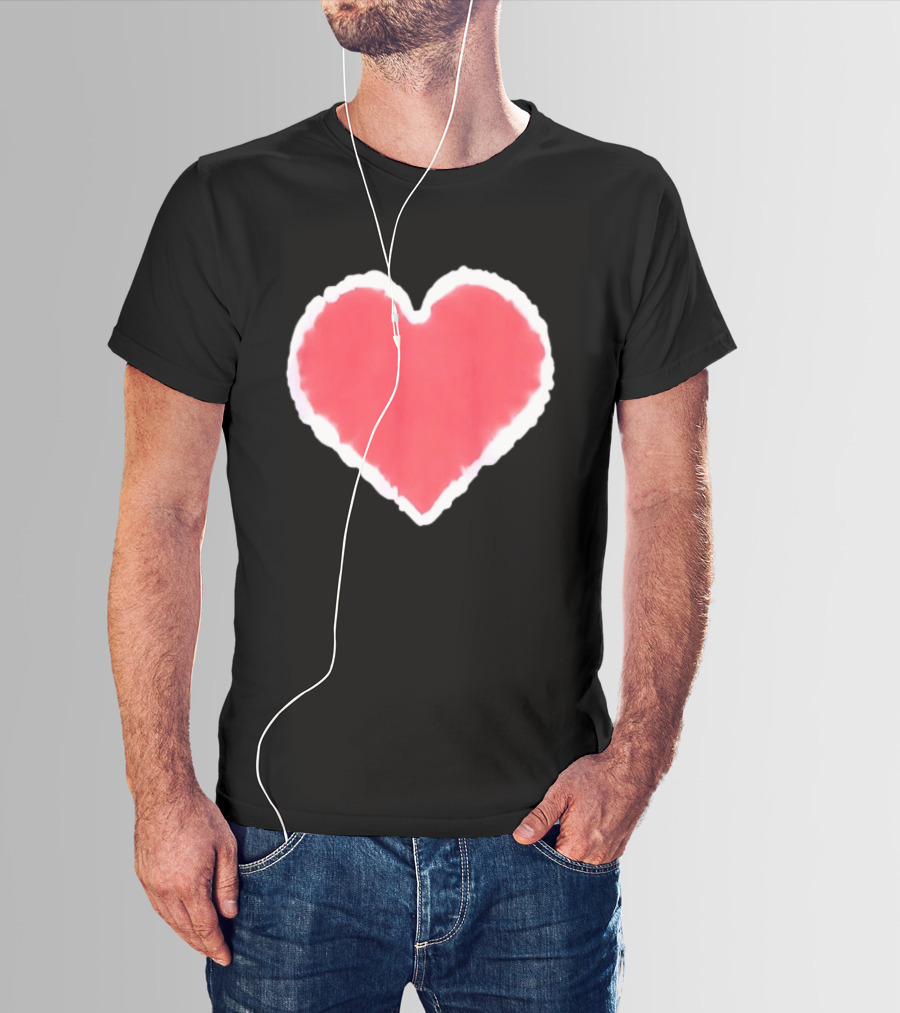 Tie Dye Heart Red Paint Splash T-Shirt