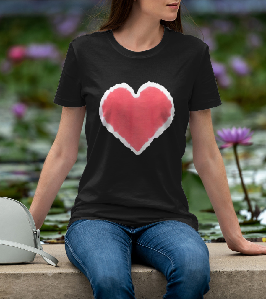 Tie Dye Heart Red Paint Splash T-Shirt