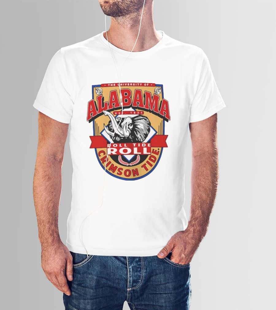 The University Of Alabama Crimson Tide Est 1831 Roll Tide Roll Elephants T-Shirt