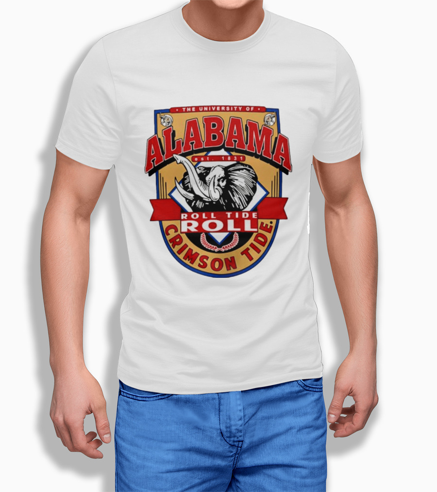 The University Of Alabama Crimson Tide Est 1831 Roll Tide Roll Elephants T-Shirt