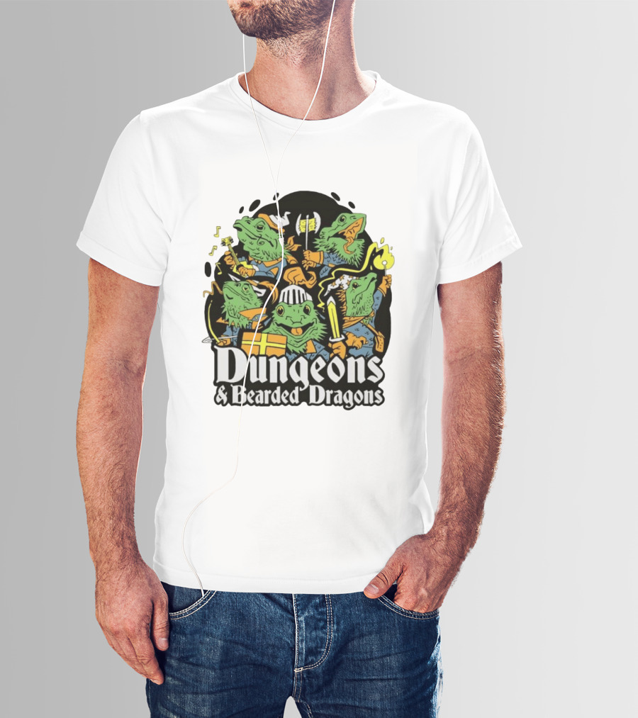 Dungeons And Bearded Dragons Adventurers Party Fantasy Game T-Shirt