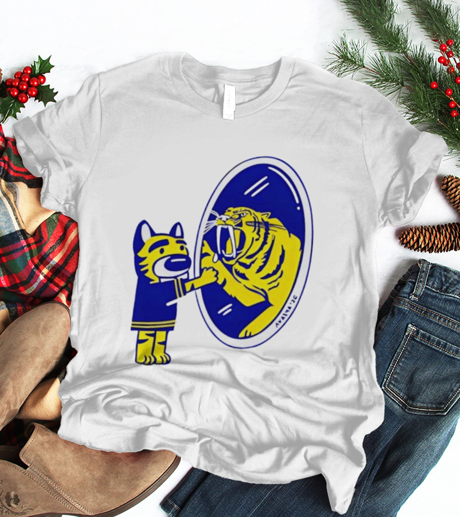Gnash Predators Sabretooth Tiger Mirror Reflection T-Shirt