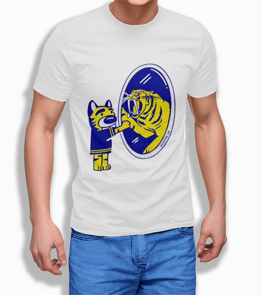 Gnash Predators Sabretooth Tiger Mirror Reflection T-Shirt