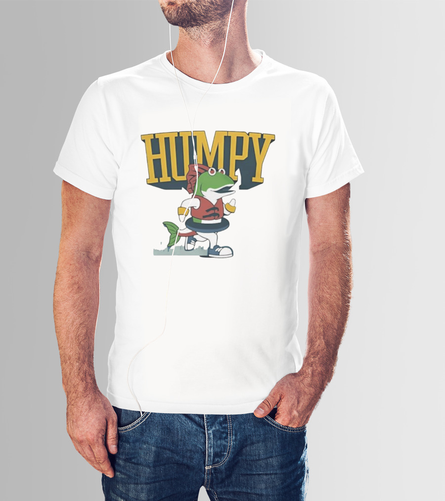 Humpy Running Fish With Life Vest Tube Humor T-Shirt