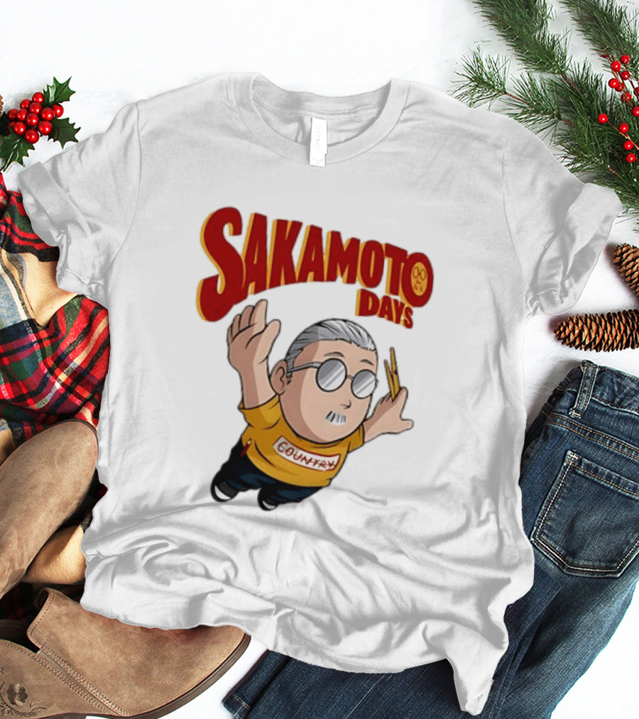 Sakamoto Days Country Super Mario Taro Sakamoto Floating T-Shirt