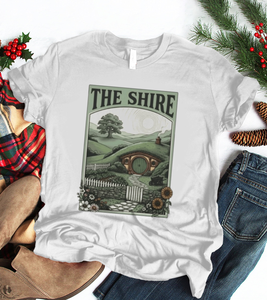 The Shire Hobbit Hole Rustic Countryside Scenery T-Shirt