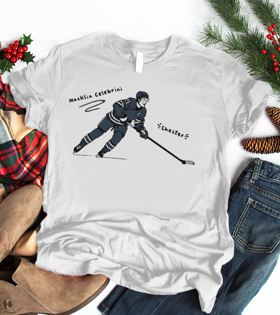 Macklin Celebrini San Jose Sharks Chester NHL Hockey Player T-Shirt