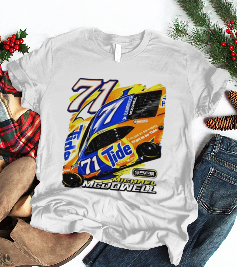 Michael McDowell Tide 71 NASCAR Racing Spire Motorsports Camry T-Shirt