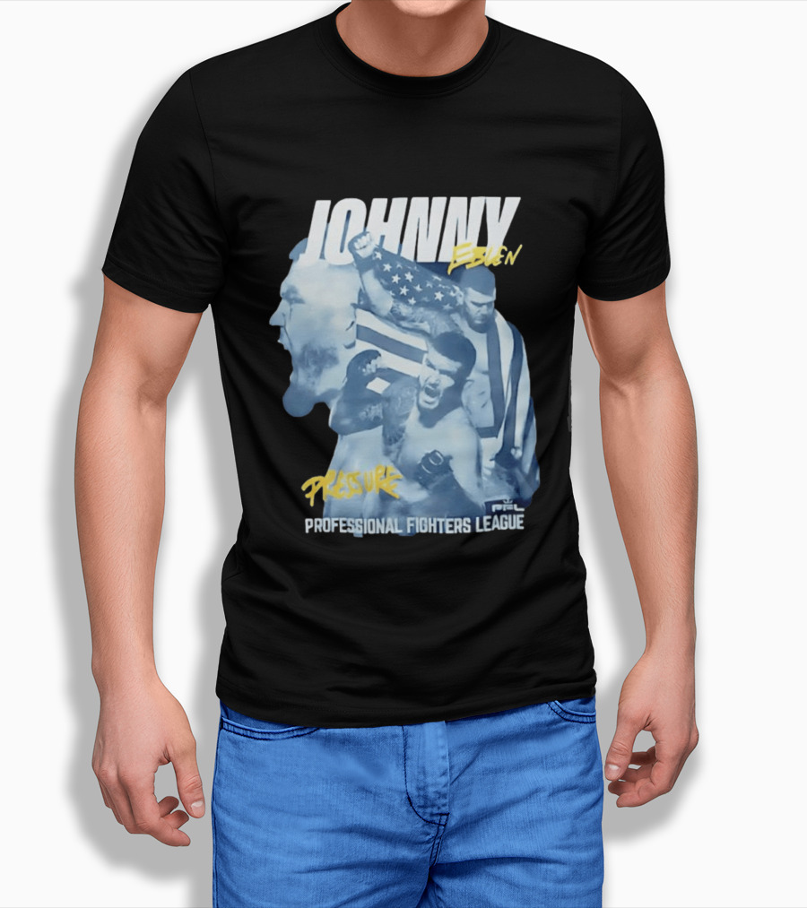 Johnny Eblen Pressure Professional Fighters League PFL American Flag T-Shirt