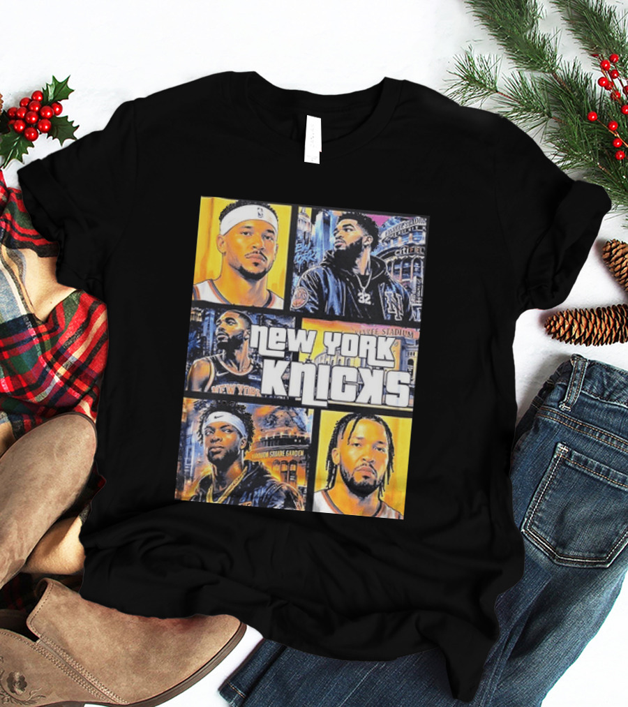 Josh Hart Karl Anthony Towns Mikal Bridges Julius Randle Jalen Brunson New York Knicks Yankee Stadium Madison Square Garden T-Shirt