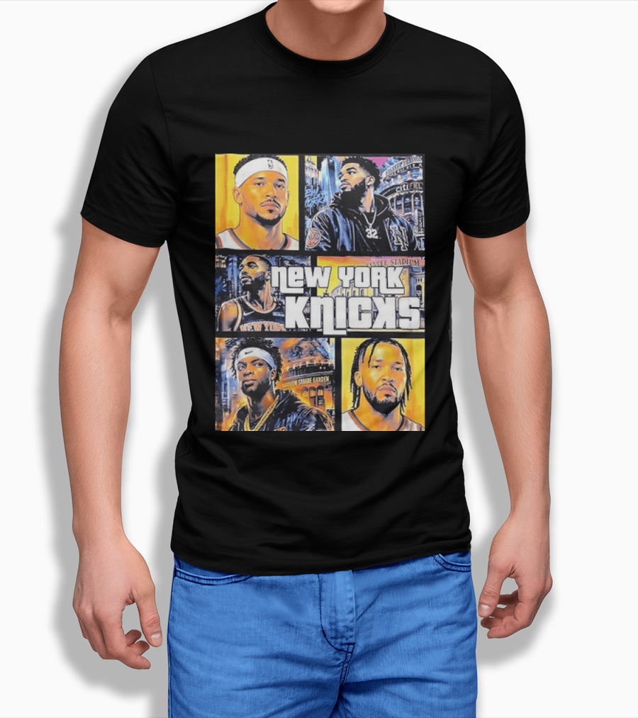 Josh Hart Karl Anthony Towns Mikal Bridges Julius Randle Jalen Brunson New York Knicks Yankee Stadium Madison Square Garden T-Shirt