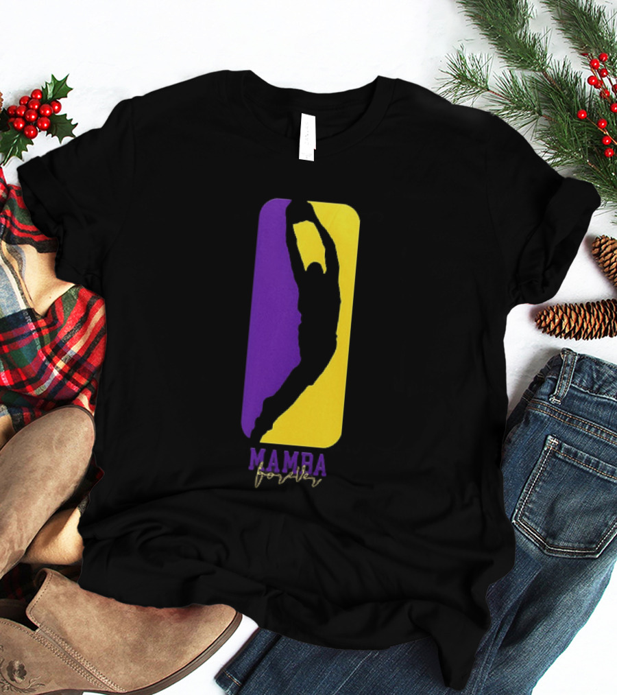 Kobe Bryant Los Angeles Lakers Mamba Forever Purple Gold T-Shirt