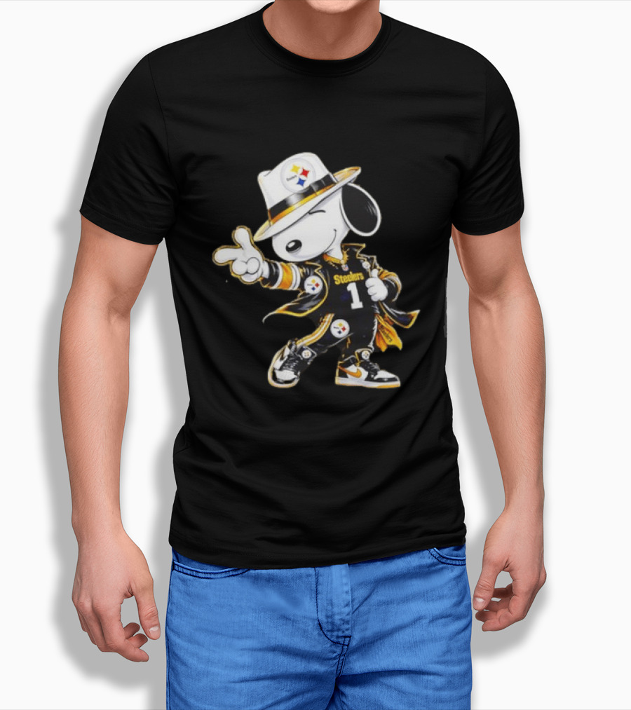 Snoopy Steelers 1 Pittsburgh Steelers Football Peanuts T-Shirt