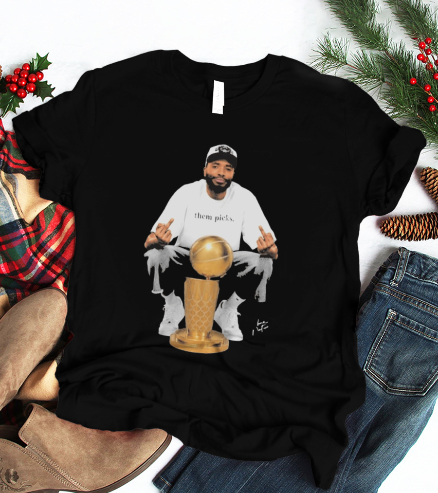 Mikal Bridges Larry O'Brien 2026 Them Picks T-Shirt