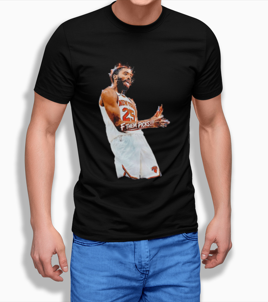 Mikal Bridges New York Knicks 25 F Them Picks T-Shirt