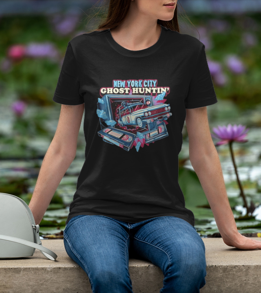 New York City Ghost Huntin' Ecto 1 VHS Tapes T-Shirt