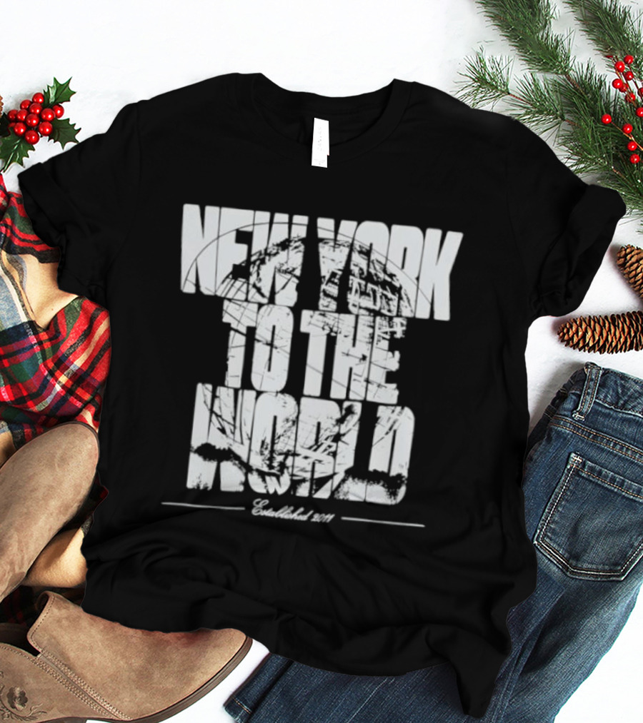 New York To The World Established 2011 Retro Style Vintage Look T-Shirt