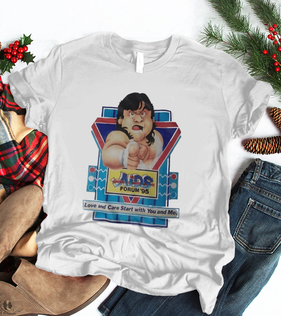 Atsushi Onita AIDS Forum '95 Love And Care Start With You And Me T-Shirt