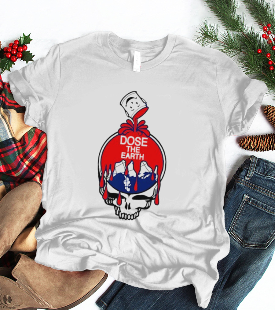 Steal Your Face Grateful Dead Dose The Earth Kool Aid Man Skull T-Shirt