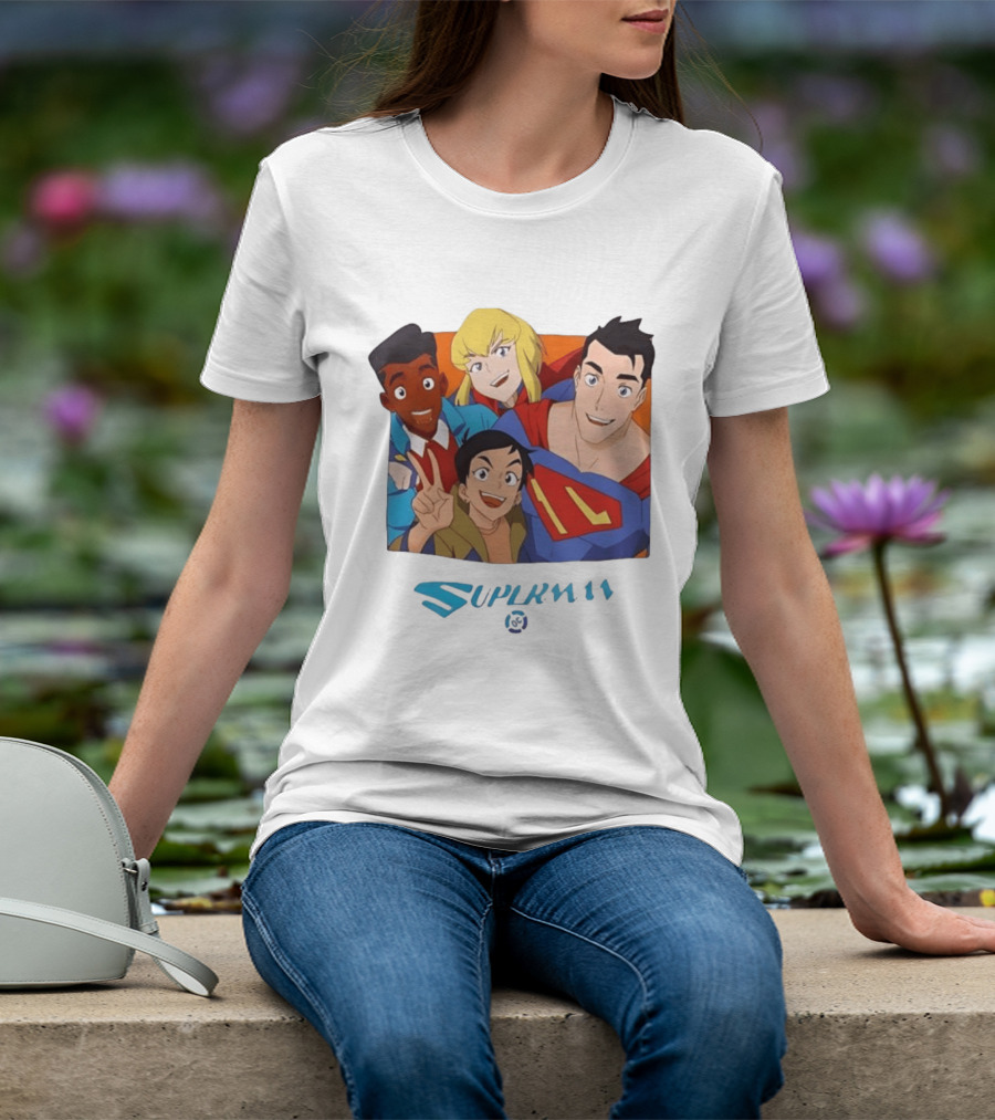 Superman Jimmy Olsen Lois Lane Supergirl My Adventures With Superman Animation Series Characters T-Shirt