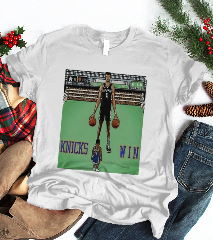 Victor Wembanyama San Antonio Spurs Jalen Brunson New York Knicks Win NBA Game T-Shirt
