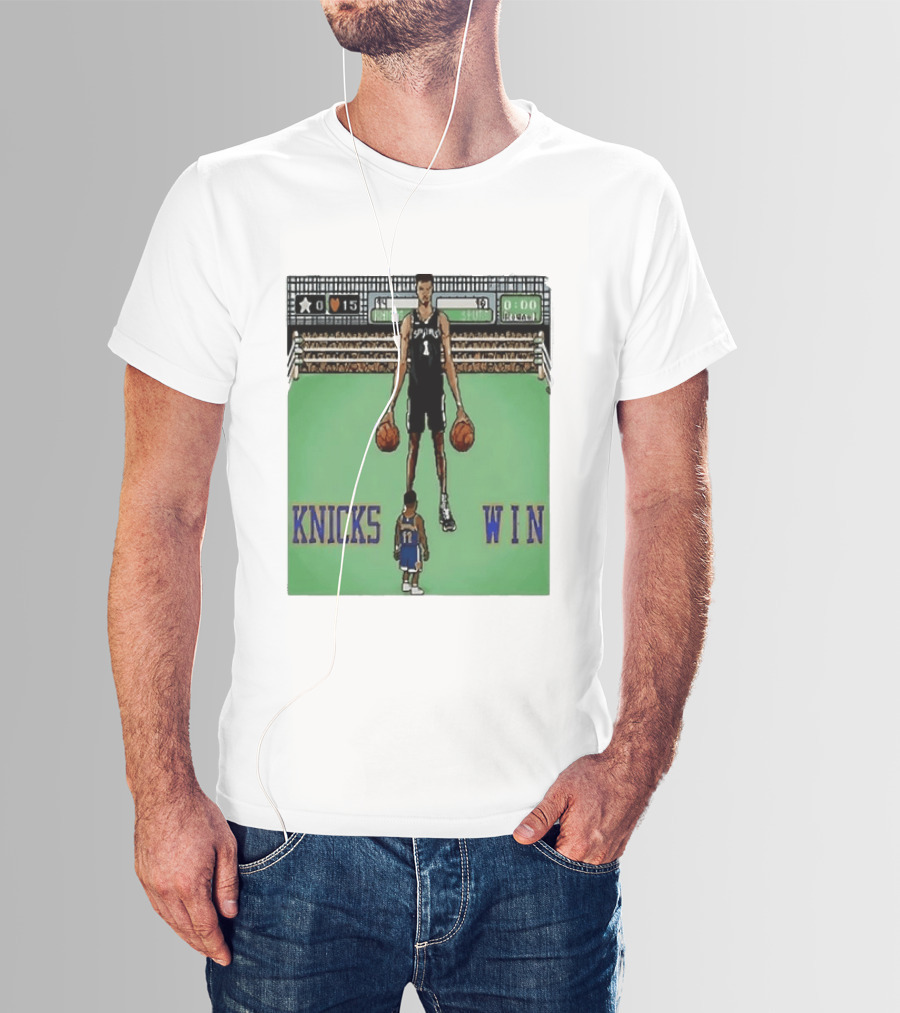 Victor Wembanyama San Antonio Spurs Jalen Brunson New York Knicks Win NBA Game T-Shirt