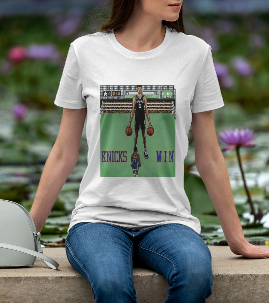 Victor Wembanyama San Antonio Spurs Jalen Brunson New York Knicks Win NBA Game T-Shirt