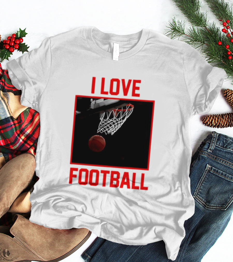 I Love Football Basketball Meme Sports T-Shirt