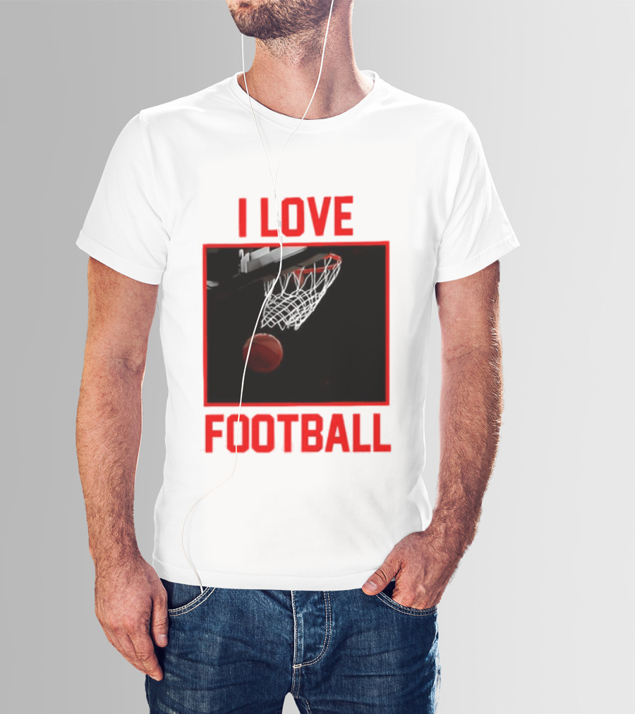 I Love Football Basketball Meme Sports T-Shirt