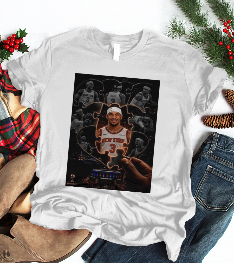 Josh Hart New York Knicks NBA Madison Square Garden Puzzle Image T-Shirt