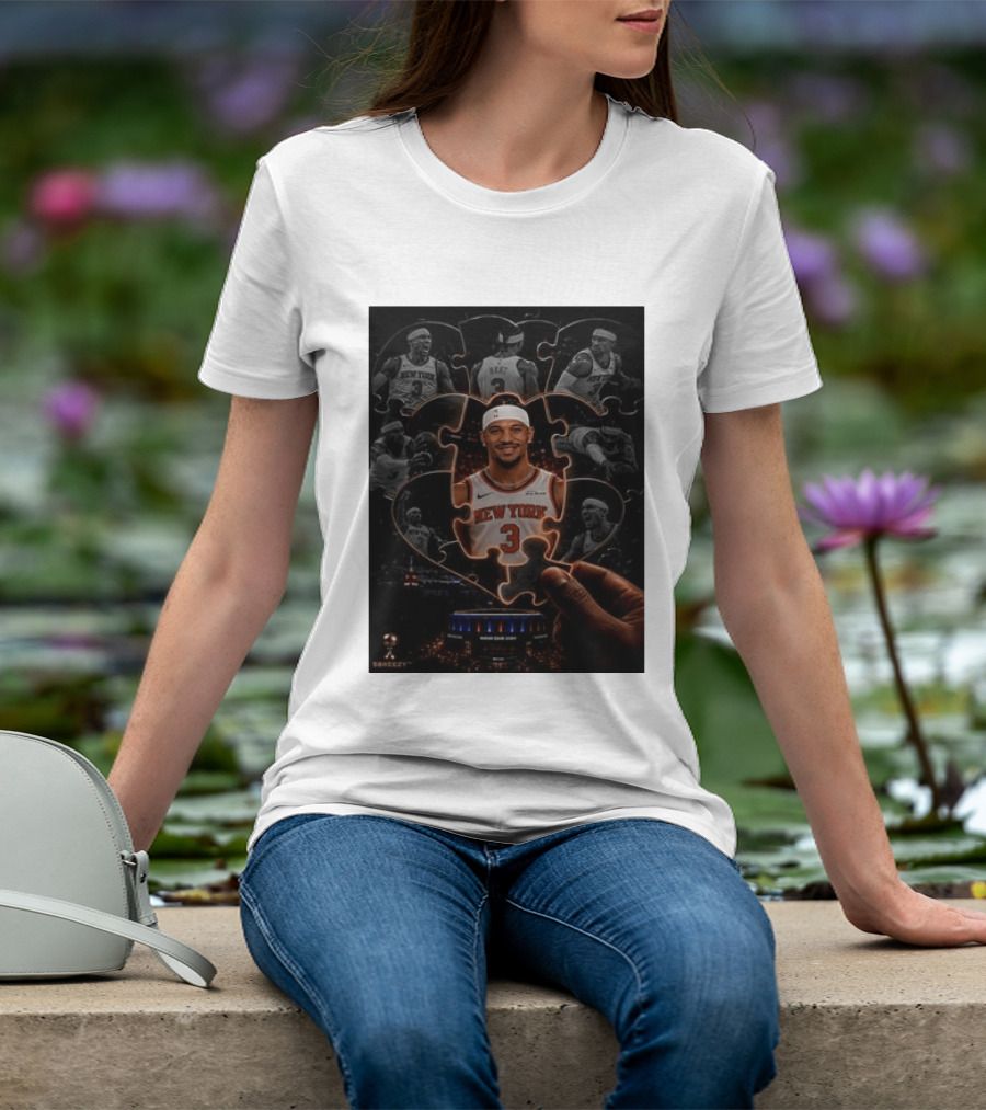 Josh Hart New York Knicks NBA Madison Square Garden Puzzle Image T-Shirt