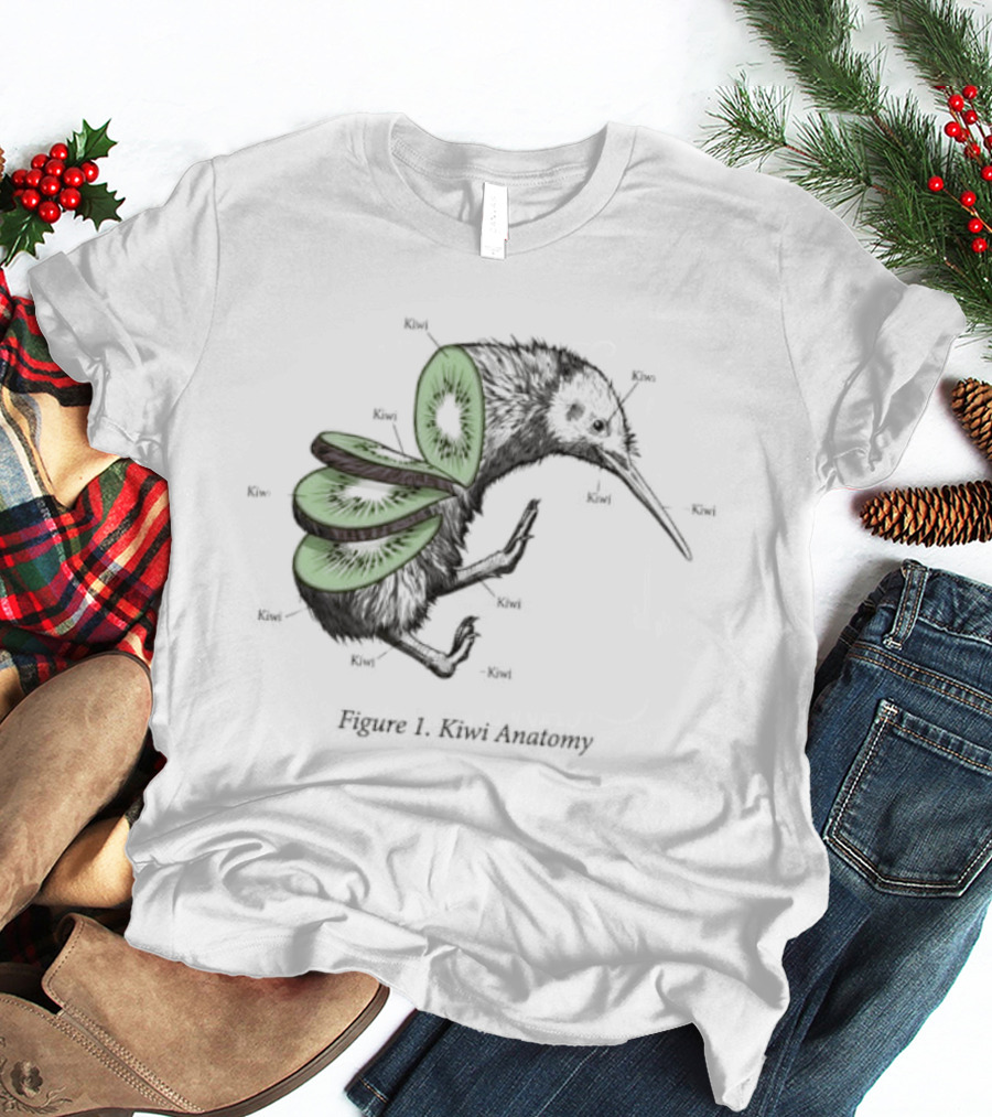 Kiwi Bird Kiwi Fruit Biology Anatomy Humor Nature Science Novelty Cute Insect Wings T-Shirt