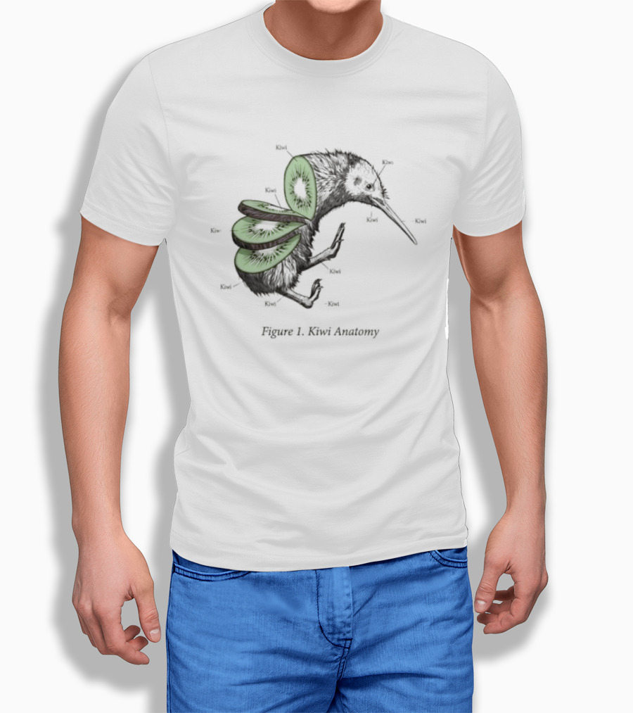 Kiwi Bird Kiwi Fruit Biology Anatomy Humor Nature Science Novelty Cute Insect Wings T-Shirt