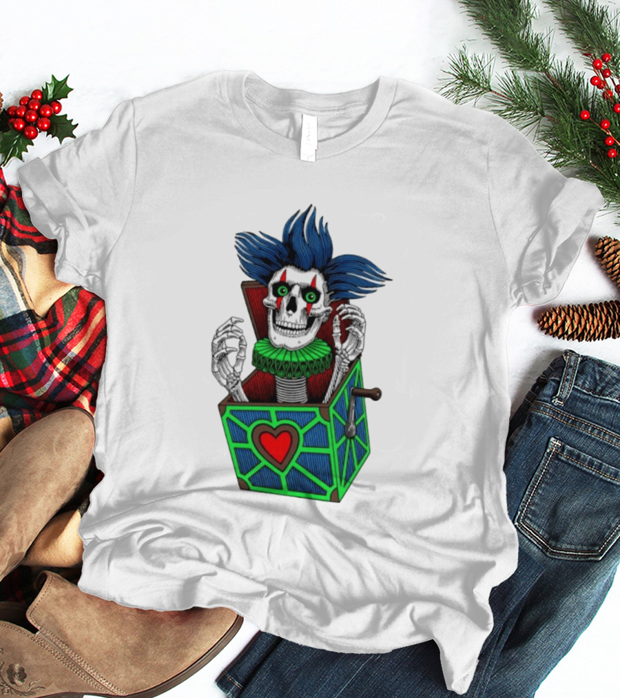 Powell Peralta Chris Hiett Skull Jack In The Box Clown Image T-Shirt