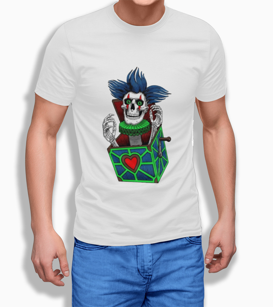Powell Peralta Chris Hiett Skull Jack In The Box Clown Image T-Shirt