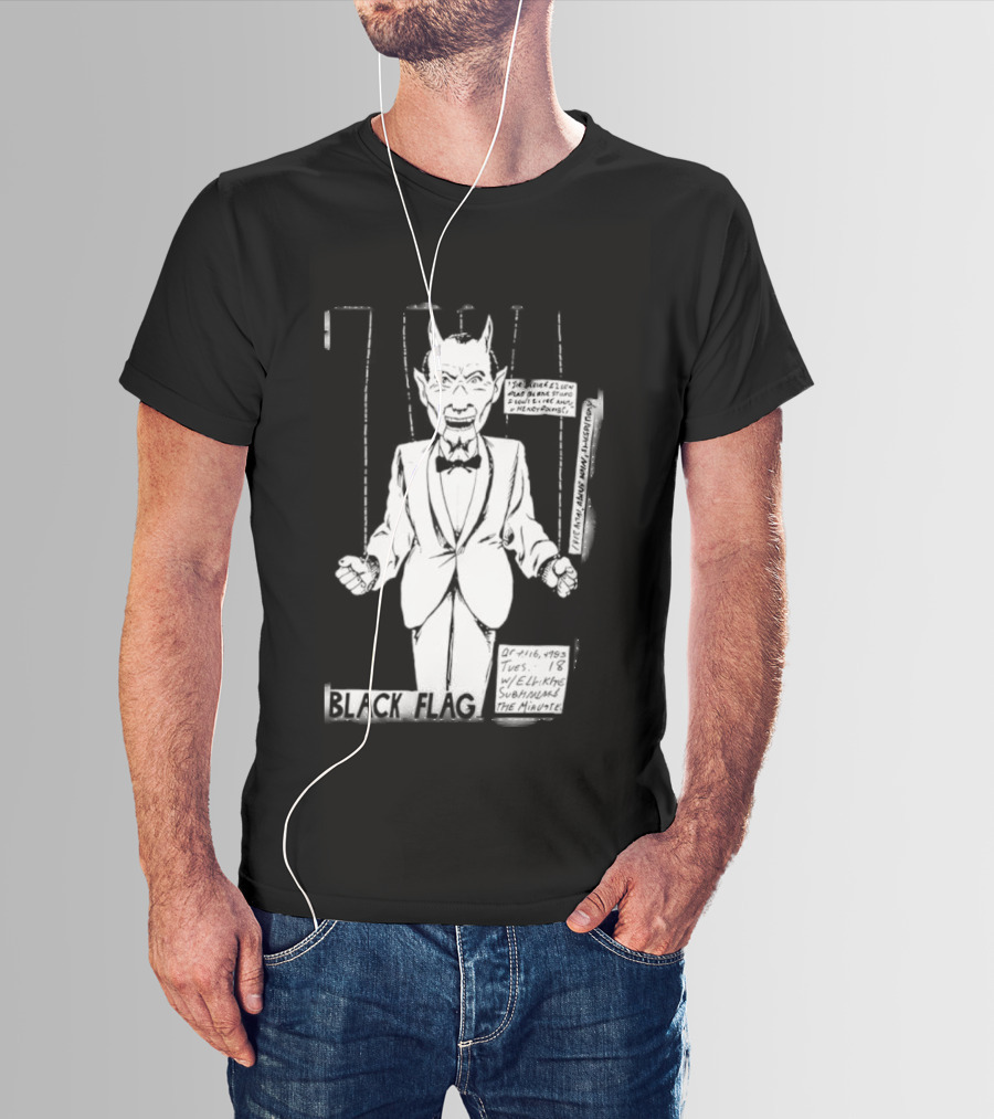 Raymond Pettibon Black Flag Devil Puppet T-Shirt