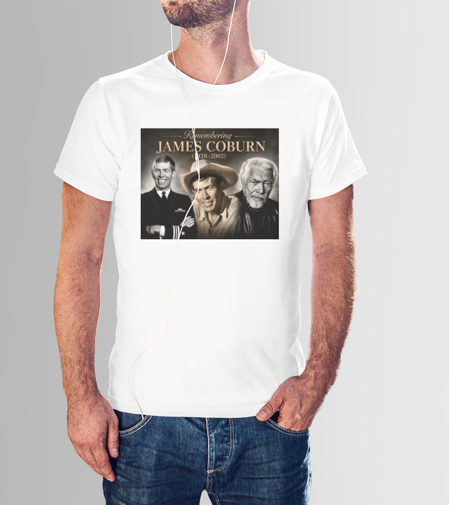 Remembering James Coburn 1928 2002 Classic Actor T-Shirt