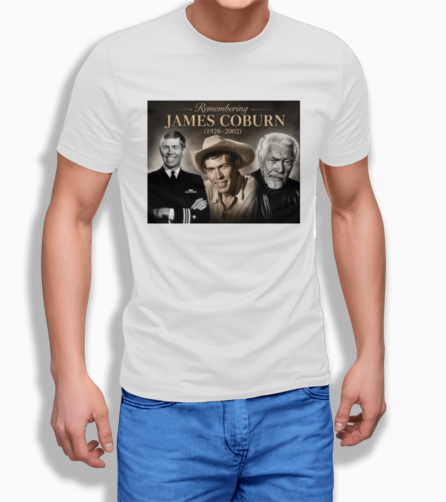 Remembering James Coburn 1928 2002 Classic Actor T-Shirt