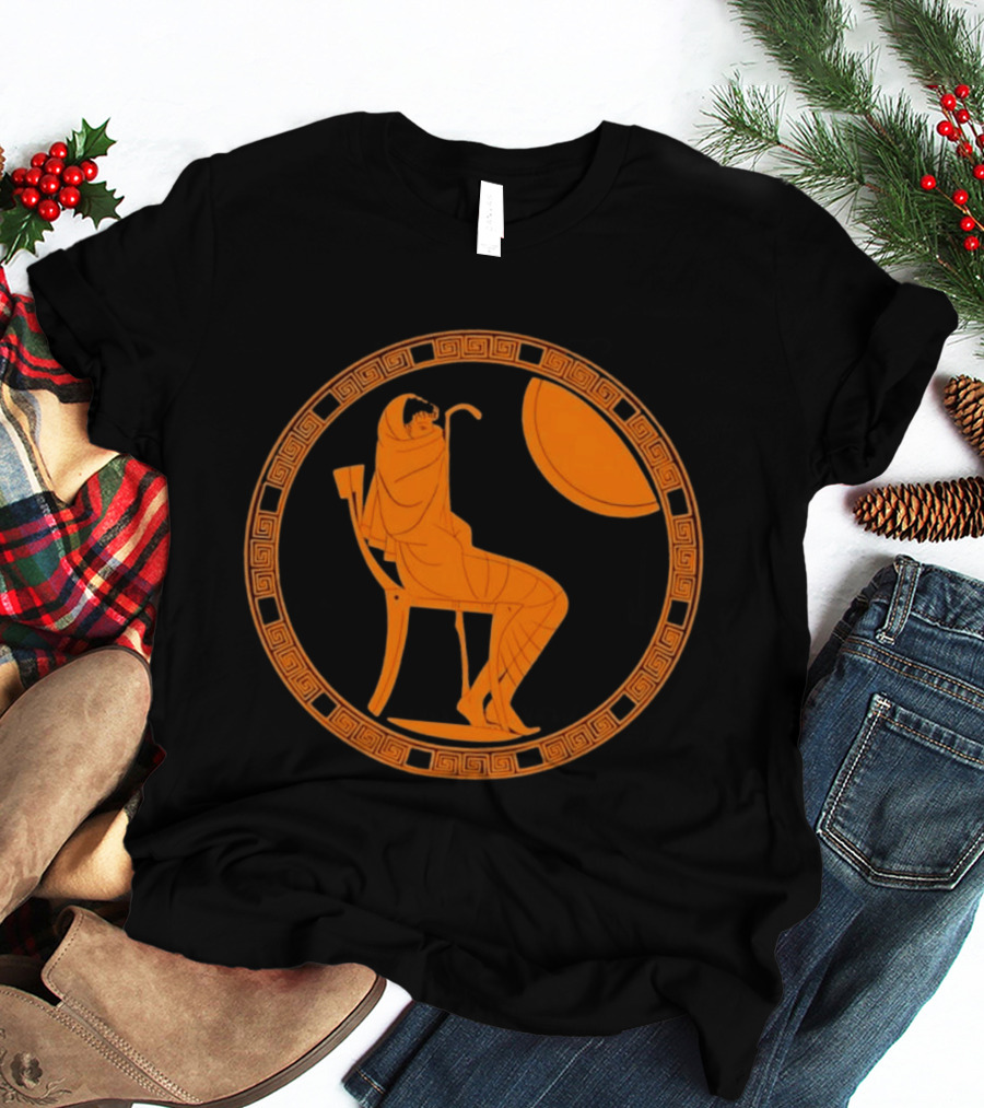 Ancient Greek Achilles Seated Alone In Contemplative Solitude T-Shirt