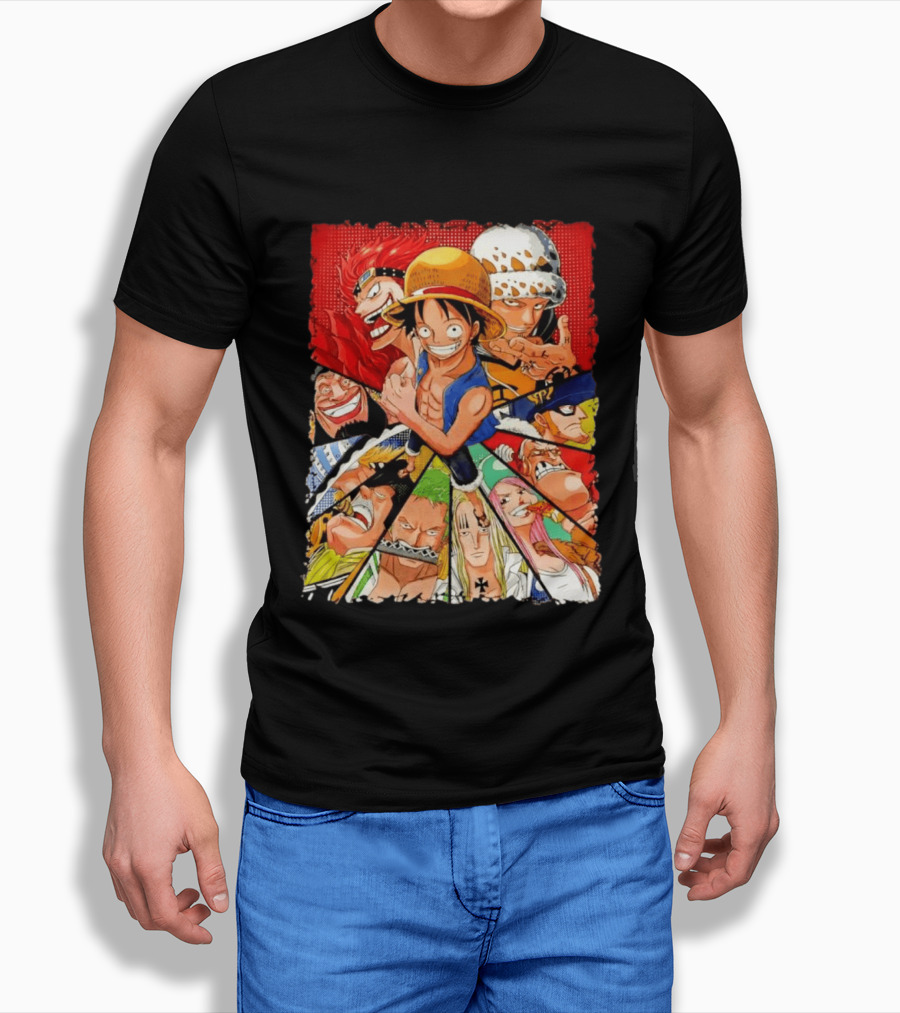 One Piece Luffy Kid Law Blackbeard Zoro Hawkins Drake Apoo Killer Bonney Ensemble T-Shirt